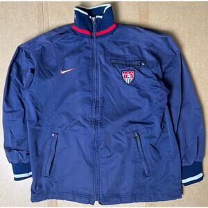 Vintage Nike Team USA Soccer Zip Up Jacket Blue Size Small
